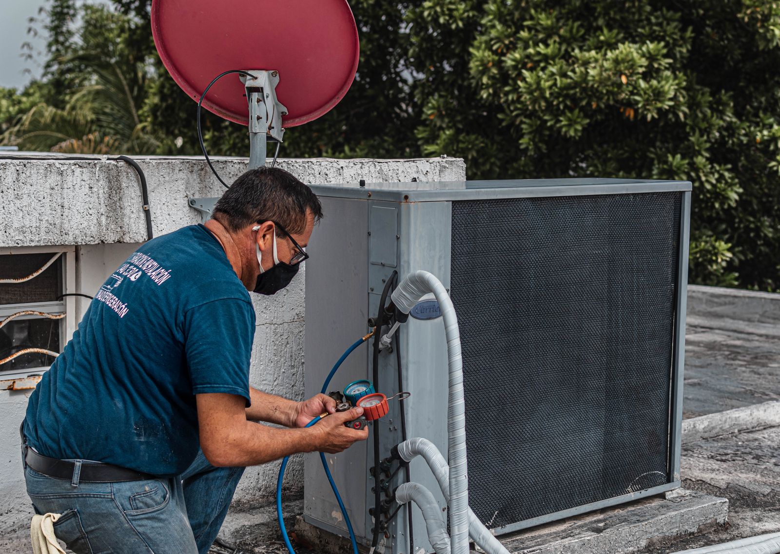 Built Right Mechanical technician on an HVAC installation